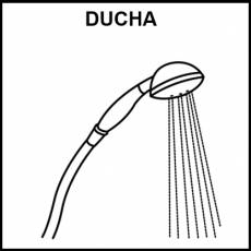 DUCHA - Pictograma (blanco y negro)
