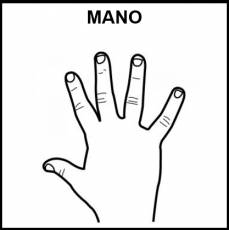 MANO - Pictograma (blanco y negro)