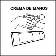 CREMA DE MANOS - Pictograma (blanco y negro)