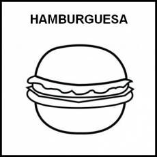 HAMBURGUESA - Pictograma (blanco y negro)