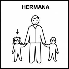 HERMANA - Pictograma (blanco y negro)