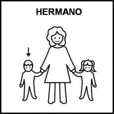 HERMANO - Pictograma (blanco y negro)