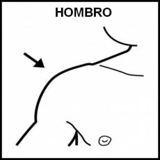 HOMBRO - Pictograma (blanco y negro)