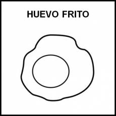 HUEVO FRITO - Pictograma (blanco y negro)