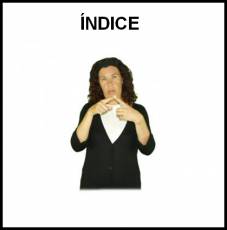 ÍNDICE (DEDO) - Signo