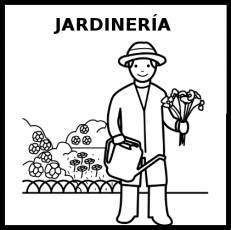 JARDINERÍA - Pictograma (blanco y negro)