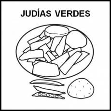 JUDÍAS VERDES (GUISO) - Pictograma (blanco y negro)