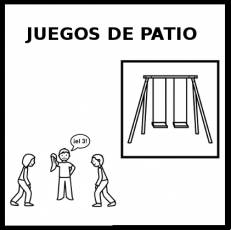 JUEGOS DE PATIO - Pictograma (blanco y negro)