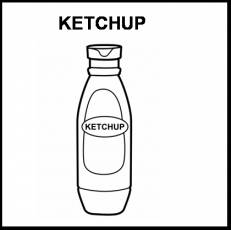 KETCHUP - Pictograma (blanco y negro)