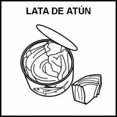 LATA DE ATÚN - Pictograma (blanco y negro)