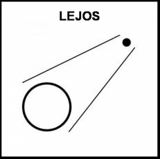 LEJOS - Pictograma (blanco y negro)
