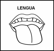 LENGUA - Pictograma (blanco y negro)