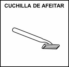 CUCHILLA DE AFEITAR - Pictograma (blanco y negro)