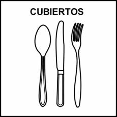 CUBIERTOS - Pictograma (blanco y negro)