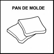 PAN DE MOLDE - Pictograma (blanco y negro)