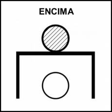 ENCIMA - Pictograma (blanco y negro)
