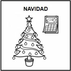 NAVIDAD - Pictograma (blanco y negro)