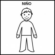 NIÑO - Pictograma (blanco y negro)