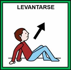 LEVANTARSE (DEL SUELO) - Pictograma (color)
