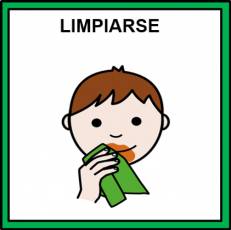 LIMPIARSE (LA CARA) - Pictograma (color)