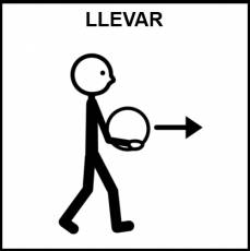 LLEVAR - Pictograma (blanco y negro)