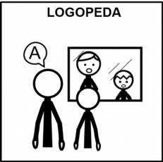 LOGOPEDA (MUJER) - Pictograma (blanco y negro)