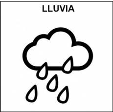LLUVIA - Pictograma (blanco y negro)