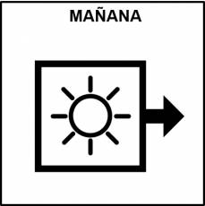 MAÑANA - Pictograma (blanco y negro)
