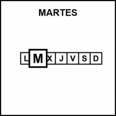MARTES - Pictograma (blanco y negro)