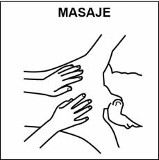 MASAJE - Pictograma (blanco y negro)