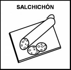 SALCHICHÓN - Pictograma (blanco y negro)