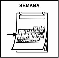 SEMANA - Pictograma (blanco y negro)