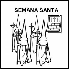 SEMANA SANTA - Pictograma (blanco y negro)