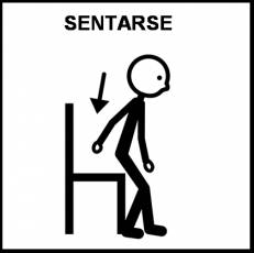 SENTARSE - Pictograma (blanco y negro)