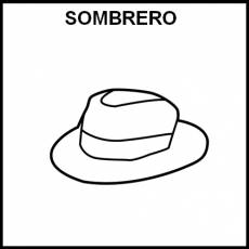 SOMBRERO - Pictograma (blanco y negro)