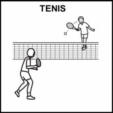 TENIS - Pictograma (blanco y negro)