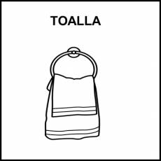 TOALLA - Pictograma (blanco y negro)