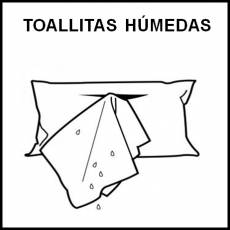 TOALLITAS HÚMEDAS - Pictograma (blanco y negro)