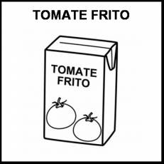 TOMATE FRITO - Pictograma (blanco y negro)