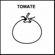 TOMATE - Pictograma (blanco y negro)