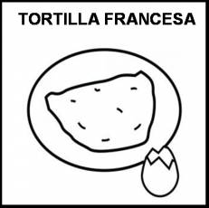TORTILLA FRANCESA - Pictograma (blanco y negro)