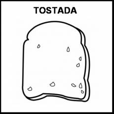 TOSTADA - Pictograma (blanco y negro)