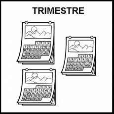TRIMESTRE - Pictograma (blanco y negro)