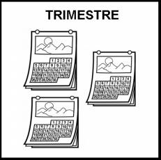 TRIMESTRE - Pictograma (blanco y negro)