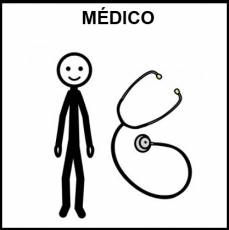 MÉDICO - Pictograma (blanco y negro)