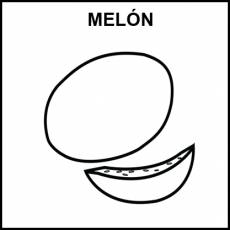 MELÓN - Pictograma (blanco y negro)