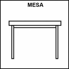 MESA - Pictograma (blanco y negro)