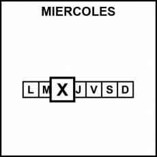 MIÉRCOLES - Pictograma (blanco y negro)