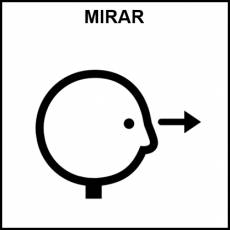 MIRAR - Pictograma (blanco y negro)