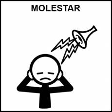 MOLESTAR - Pictograma (blanco y negro)